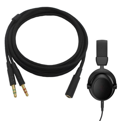 Braided Replacement Y Adapter For Gaming Headsets