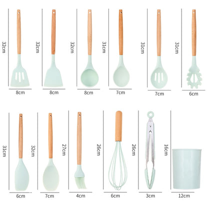 Silicone Kitchen Utensils Set Non-Stick Cookware for Kitchen