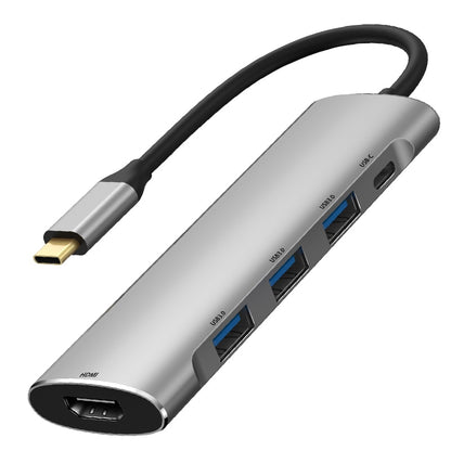 Tenmtoo USB C Hub 4K 60Hz 5 in 1 USB Hub Type C 3.1 to HDMI 100W Power Delivery 3 USB 3.0 Port