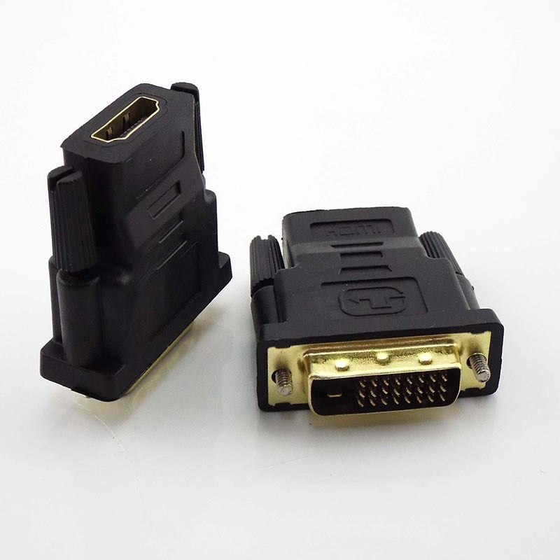 24+1 DVI Male to HDMI-compatible Female Converter To DVI Adapter Support 1080P For HDTV Projector Gold Plated Adapter L19