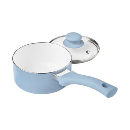 12Pcs Blue Linen Ceramic Cookware Set